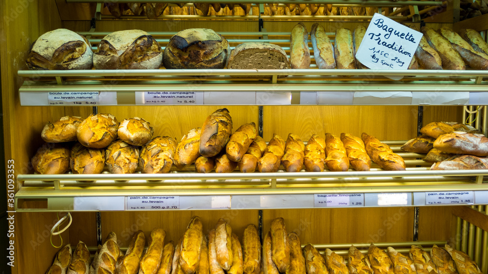 The boulangerie or bakery is a cornerstone of the French way of life, serving all kinds of bread and not just the traditional French sticks.