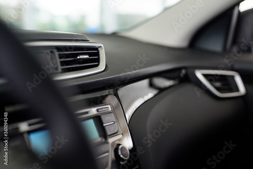 Texture of dashboard inside of the car