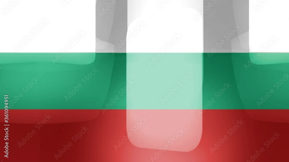 3D intro illustration intro representation of the flag and country of Bulgaria 3D intro illustration intro representation of the flag and country of Bulgaria