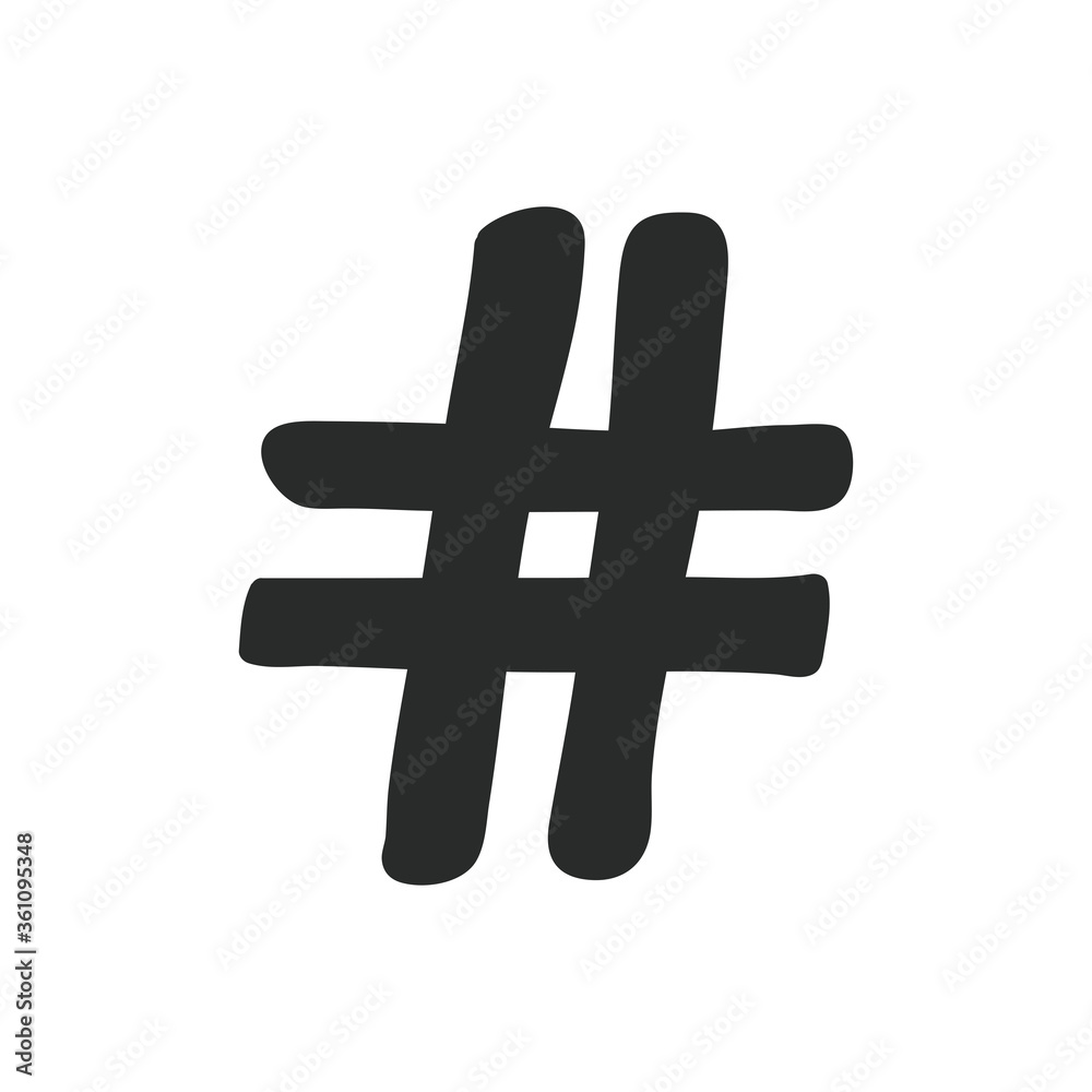 Obraz premium hash tag icon vector design illustration