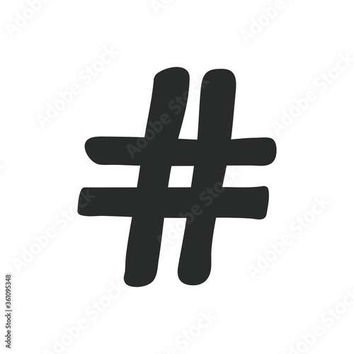 hash tag icon vector design illustration