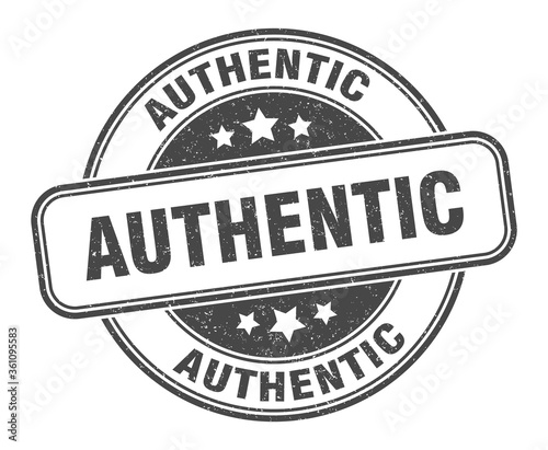 authentic stamp. authentic round grunge sign. label