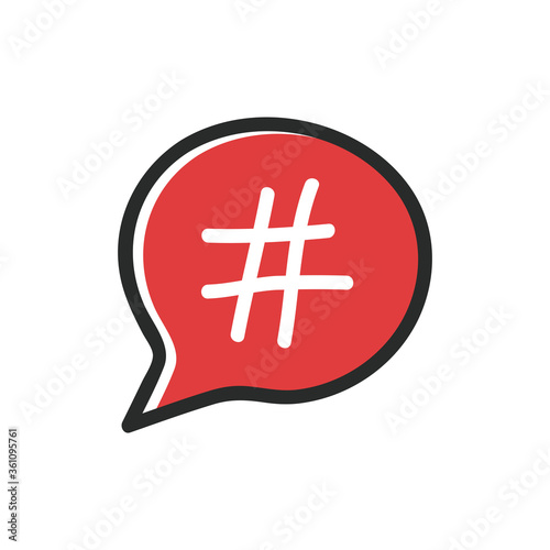 hash tag icon vector design template