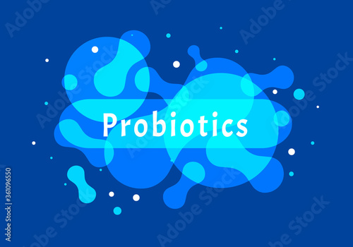 Probiotics bacteria logo.