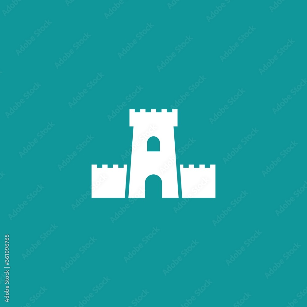 Castle icon. Tower, defense, fortress, safety sign. fairy tale, magic, fantasy logo. Castle icon. Tower, defense, fortress, safety sign. fairy tale, magic, fantasy logo.