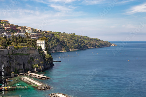 Fototapeta Naklejka Na Ścianę i Meble -  View of the coast of the Gulf of Naples of Sorrento, Italy