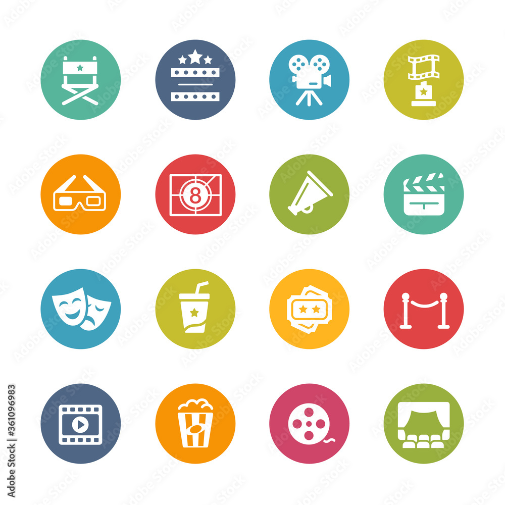 Film Industry and Theater Icons // Fresh Colors Film Industry and Theater Icons // Fresh Colors