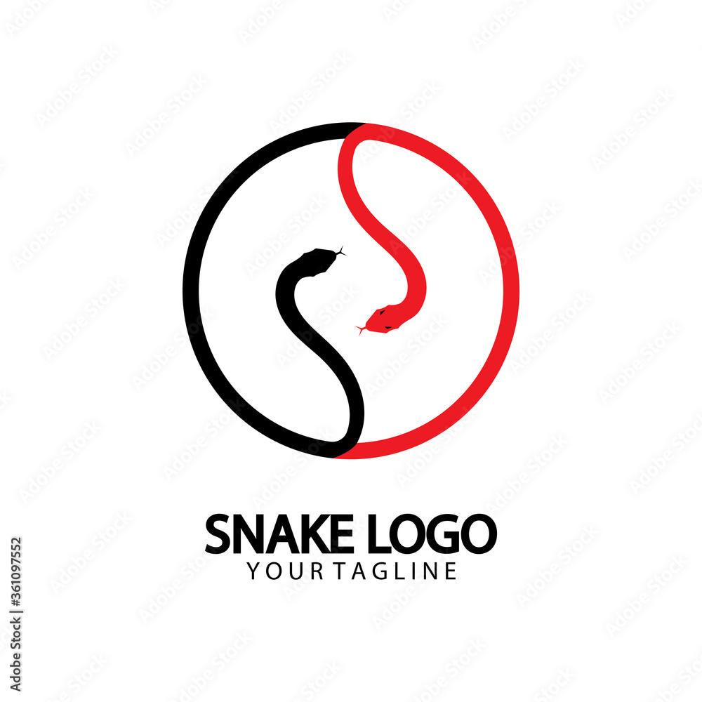 Snake logo template design. Vector illustration. Snake logo template design. Vector illustration.