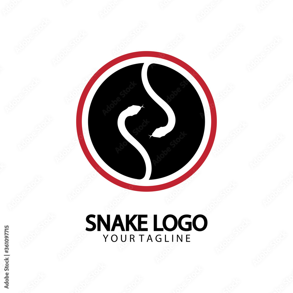 Snake logo template design. Vector illustration. Snake logo template design. Vector illustration.