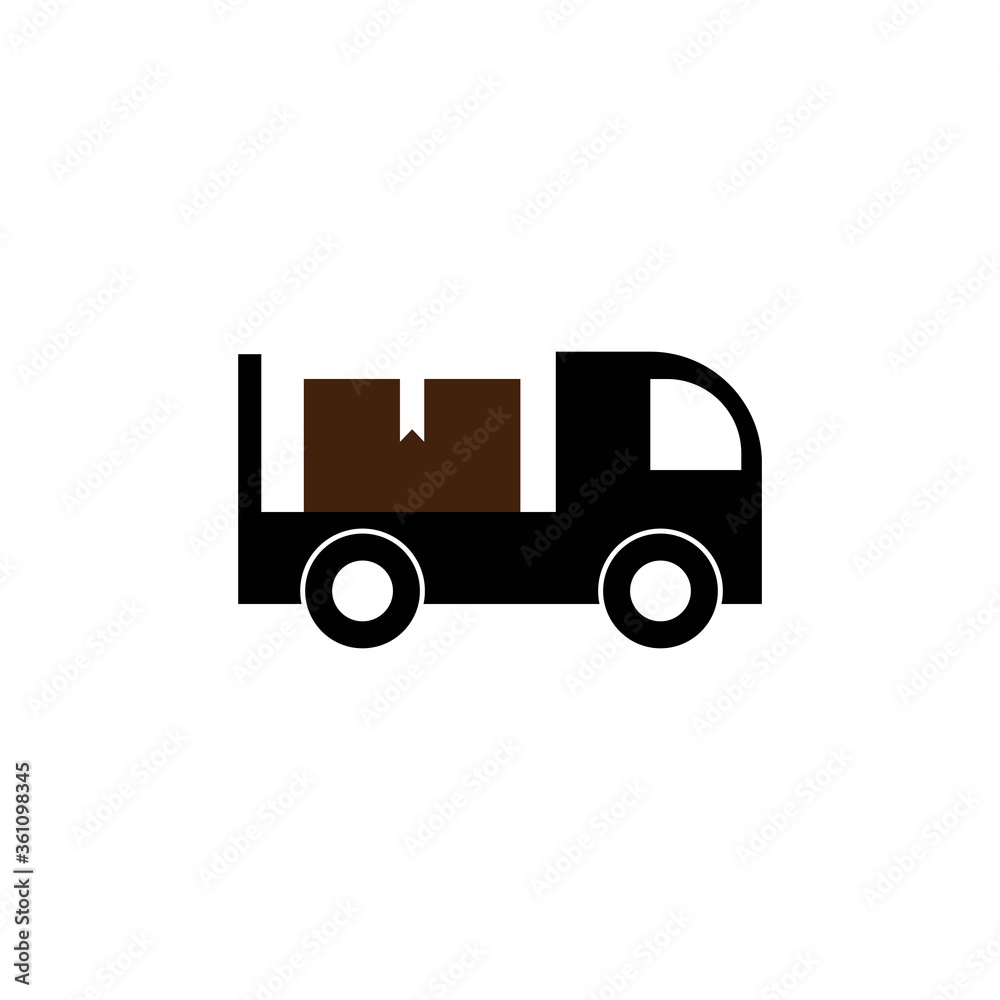 cargo truck vector design template illustration