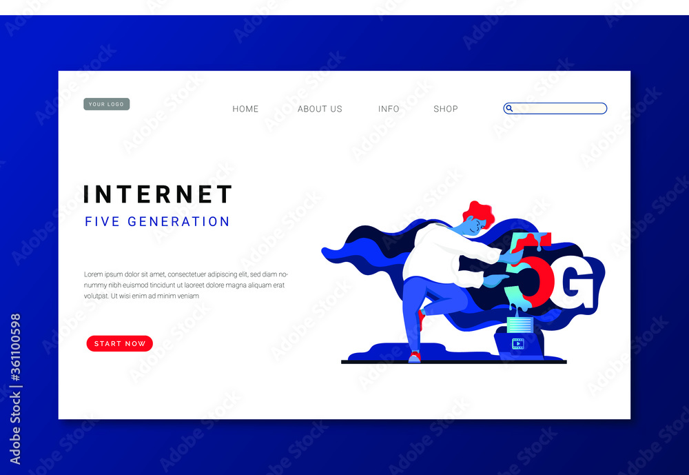 internet 5G landingpage web ui design internet 5G landingpage web ui design