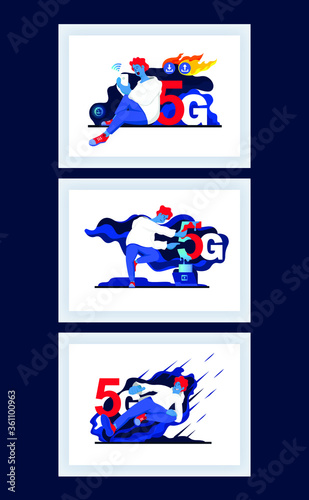 internet 5G landingpage web ui design
