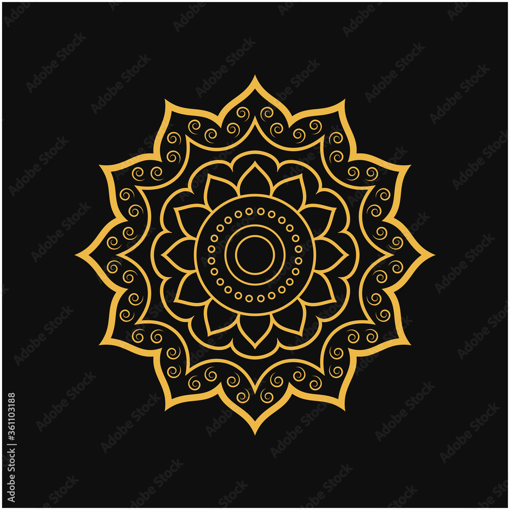 Mandala ornament vector logo icon Mandala ornament vector logo icon
