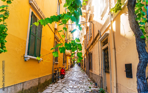 Fototapeta Naklejka Na Ścianę i Meble -  Old town architecture, Corfu, Corfu Island Greece.
