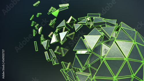 Icosahedron ball shape with...