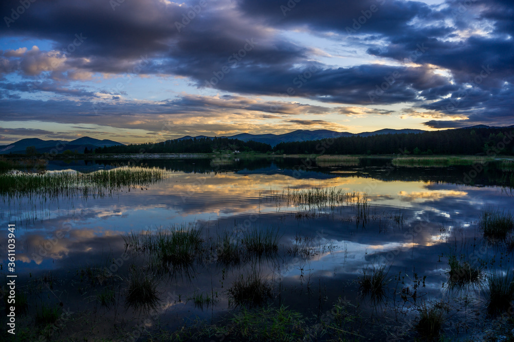 
Sunrise over the lake