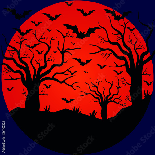 Stock vector illustration in the theme of halloween