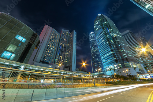 Photography Street in downtown district of Hong Kong city at night