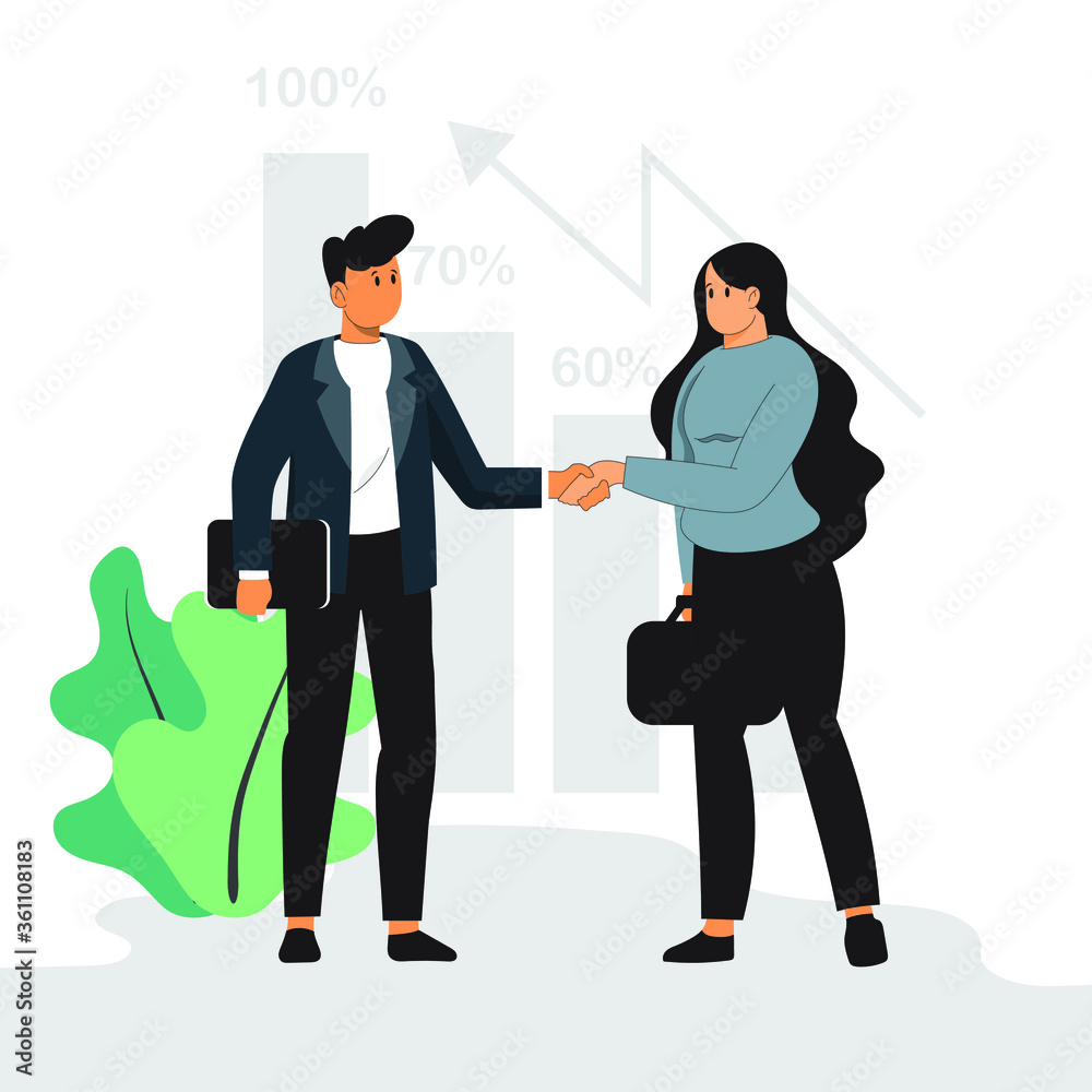 Dealing Business Concept Flat Vector Design Dealing Business Concept Flat Vector Design