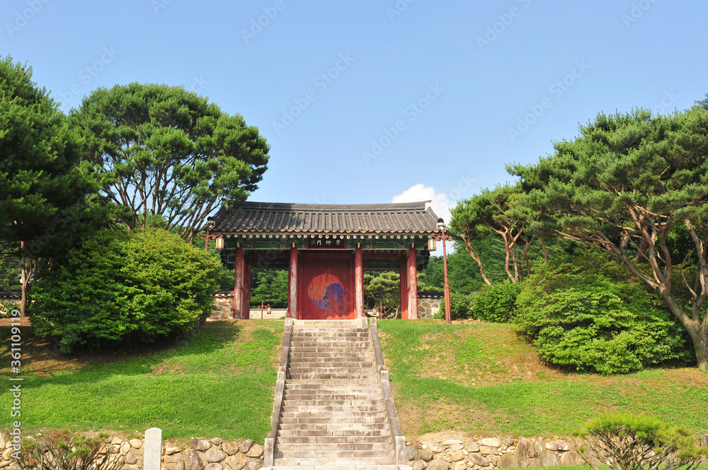 Nongae Shrine in Jangsu-gun, South Korea. Nongae Shrine in Jangsu-gun, South Korea.