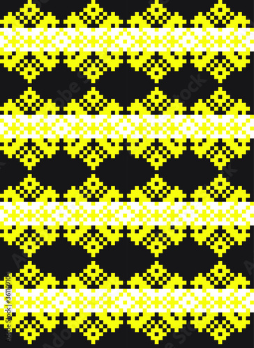 Yellow Christmas fair isle pattern background for fashion textiles, knitwear and graphics