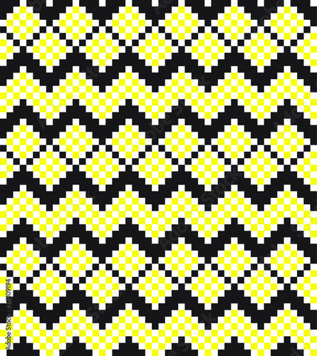 Yellow Christmas fair isle pattern background for fashion textiles, knitwear and graphics