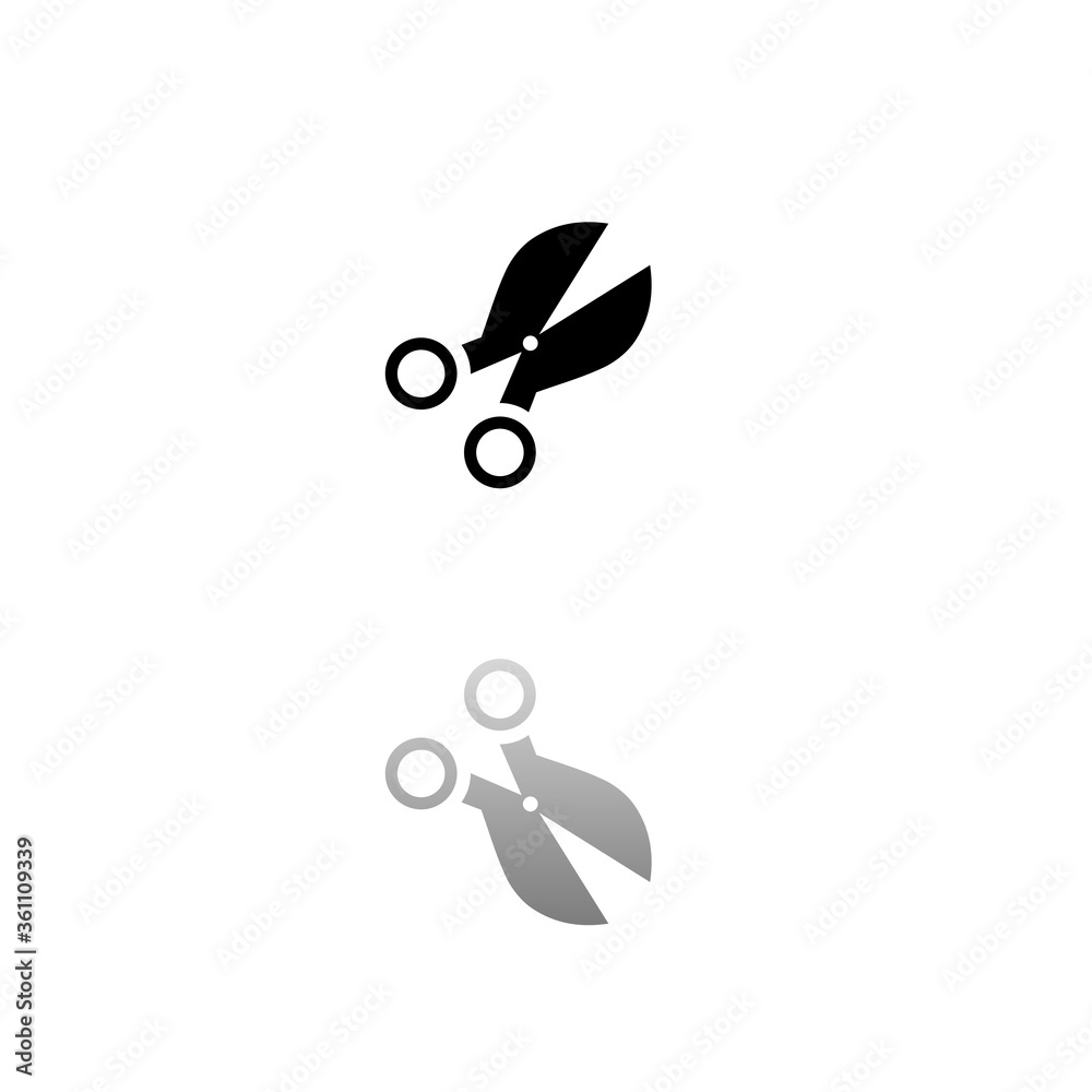 Obraz premium Scissors icon flat
