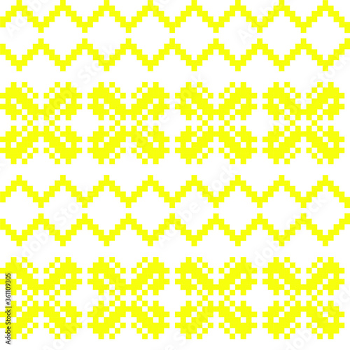 Yellow Christmas fair isle pattern background for fashion textiles, knitwear and graphics