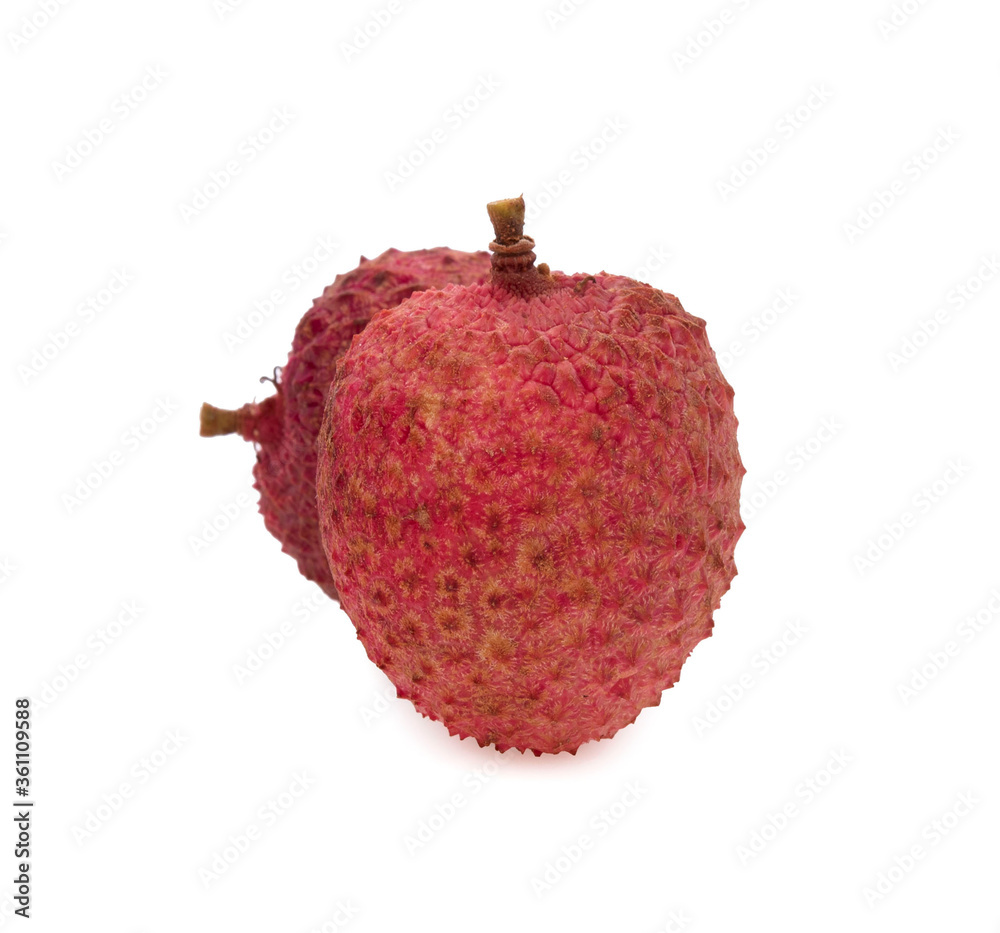 Fresh Lychee fruit on a white background Fresh Lychee fruit on a white background