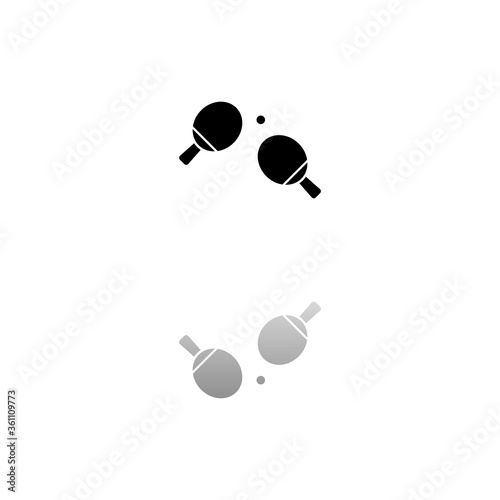 Ping pong icon flat