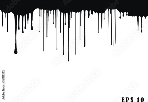 Dripping paint drips background. Excellent drips illustration. Collection of dripping paints. Only commercial use