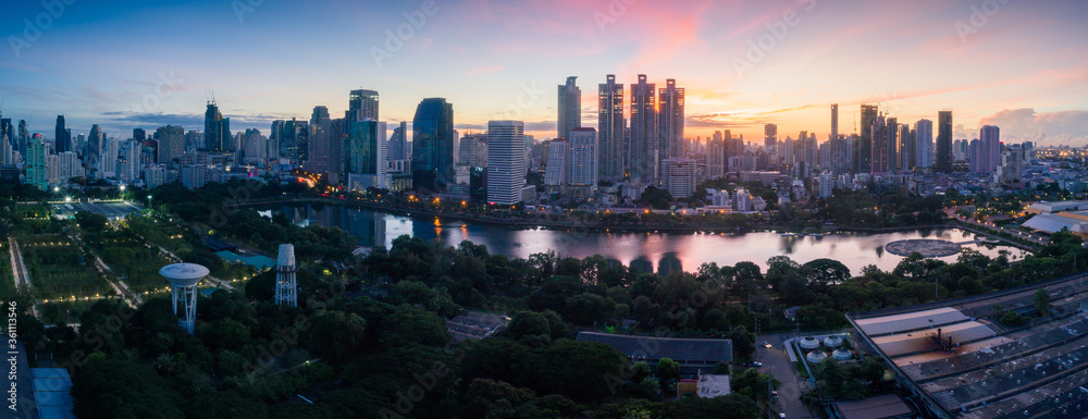 Bangkok urban cityscape skyline