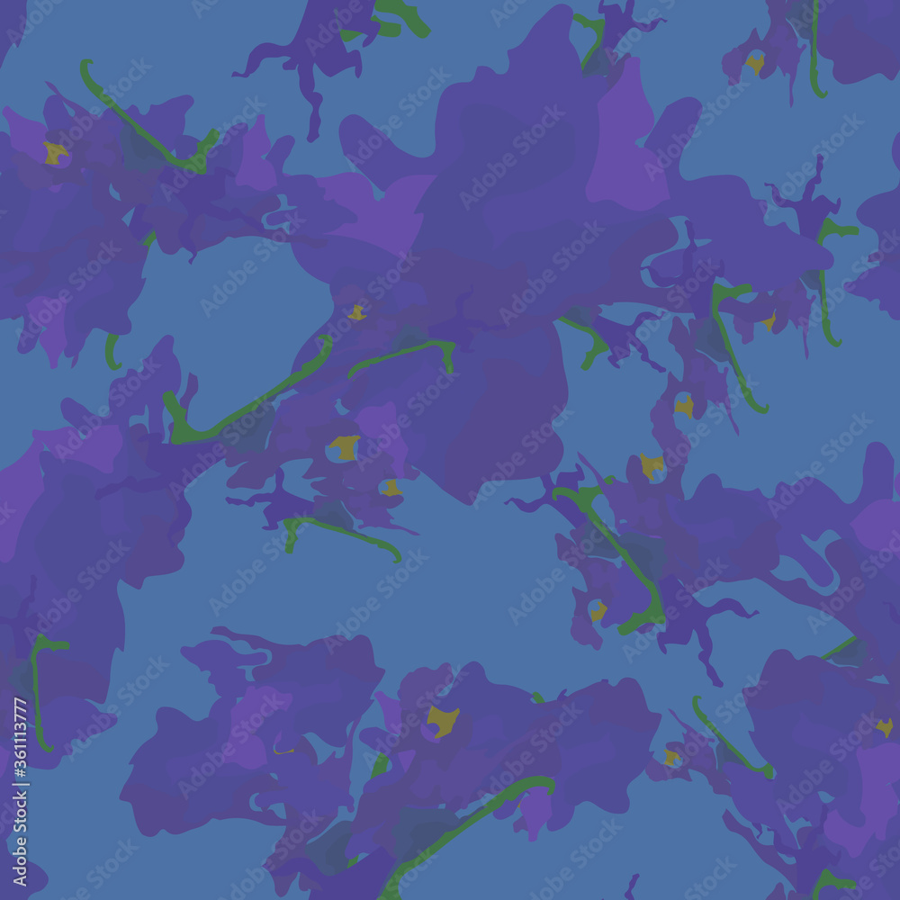 UFO camouflage of various shades of blue, violet and green colors
