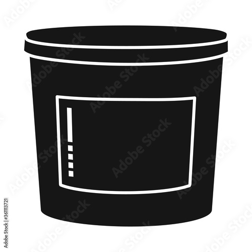 Isolated object of bucket and putty icon. Graphic of bucket and plastic stock vector illustration.