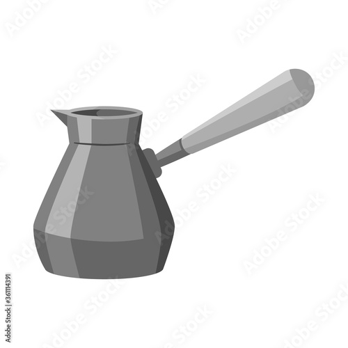 Vector design of coffee and turk icon. Set of coffee and hand stock symbol for web.