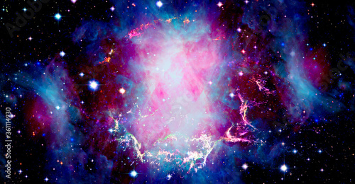 Starry outer space. Background texture. Elements of this image furnished by NASA