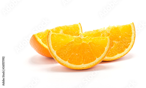 Orange slice, isolated on white background
