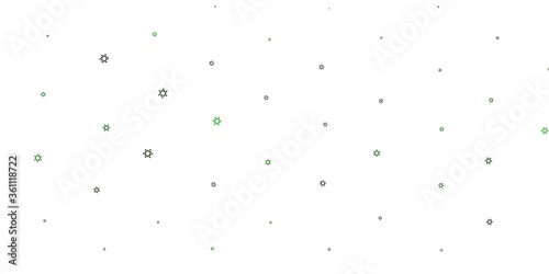 Light green, yellow vector backdrop with virus symbols.