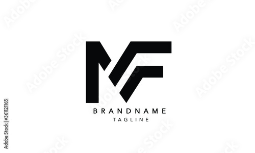 Alphabet letters Initials Monogram logo MF, FM, A and F photo