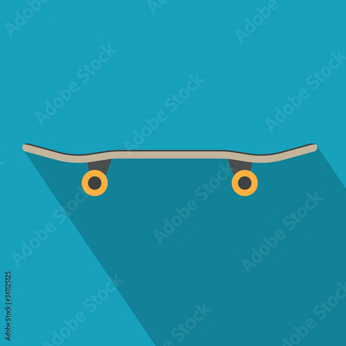 black skateboard icon- vector illustration