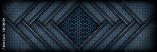 abstract modern dark blue textured layer overlap background