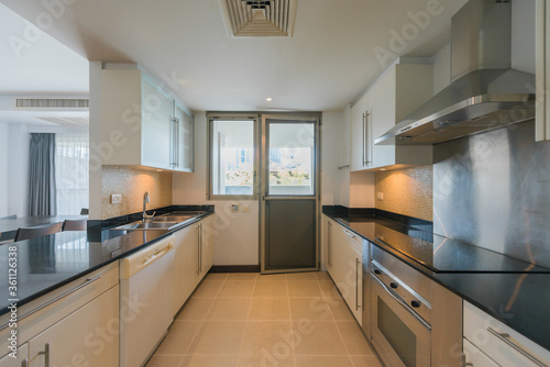 Modern, bright, clean, kitchen interior 