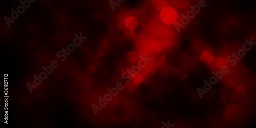 Dark Red vector backdrop with dots. Abstract illustration with colorful spots in nature style. New template for a brand book.