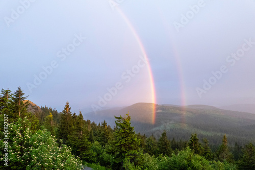 Regenbogen   ber dem Bayerwald