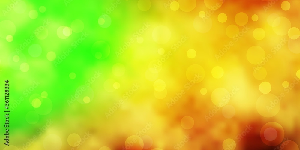 Light Green, Yellow vector texture with disks. Modern abstract illustration with colorful circle shapes. Design for posters, banners. Light Green, Yellow vector texture with disks. Modern abstract illustration with colorful circle shapes. Design for posters, banners.