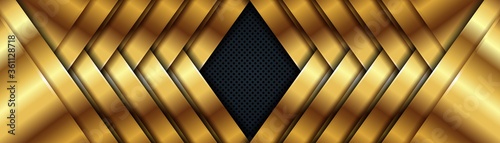 luxury black background with golden line