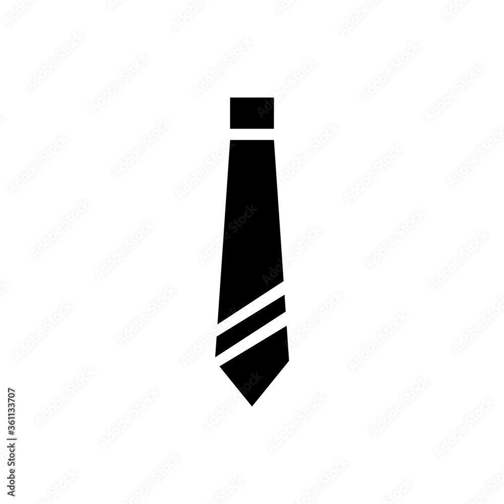 Tie Icon Vector Illustration in Trendy Flat Design Tie Icon Vector Illustration in Trendy Flat Design