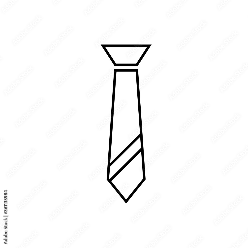 Tie Icon Vector Illustration in Trendy Flat Design Tie Icon Vector Illustration in Trendy Flat Design