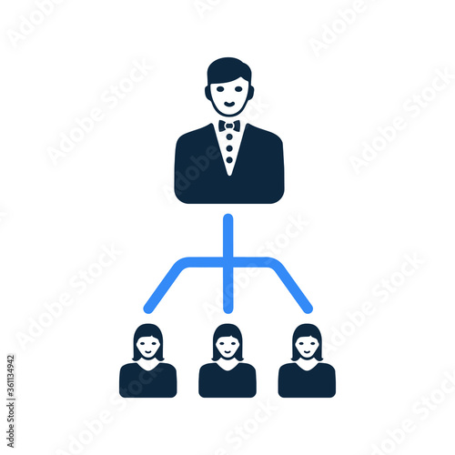 Hierarchy icon design / vector graphics