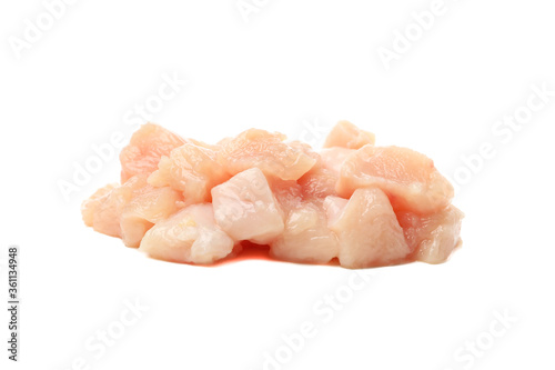 Raw chicken meat isolated on white background